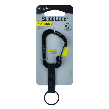 NITE IZE Slidelock Keyring -Black CSLW3-01-R6